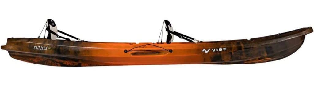 Vibe Kayaks Skipjack 120T 12 Foot Tandem Angler and Recreational Two Person Sit On Top Fishing Kayak