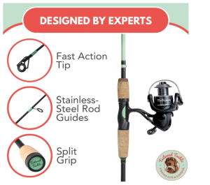 Tailored Tackle Universal Multispecies Rod and Reel Combo Fishing Pole 